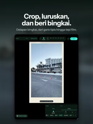 Crop, luruskan, dan beri bingkai. Delapan bingkai, dari garis tipis hingga tepi film.
