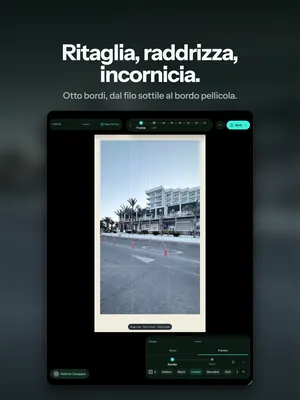Ritaglia, raddrizza, incornicia. Otto bordi, dal filo sottile al bordo pellicola.
