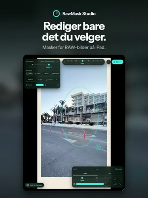 Rediger bare det du velger. Masker for RAW-bilder på iPad.