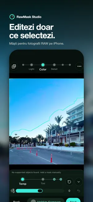 Editezi doar ce selectezi. Măști pentru fotografii RAW pe iPhone.