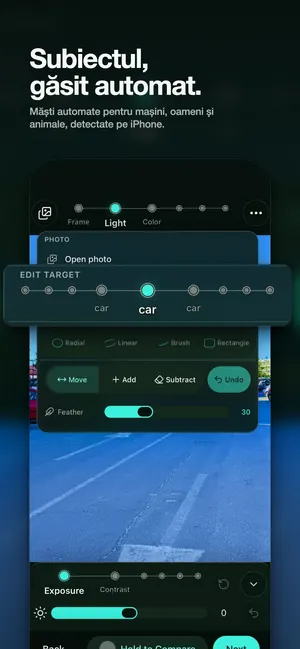 Subiectul, găsit automat. Măști automate pentru mașini, oameni și animale, detectate pe iPhone.